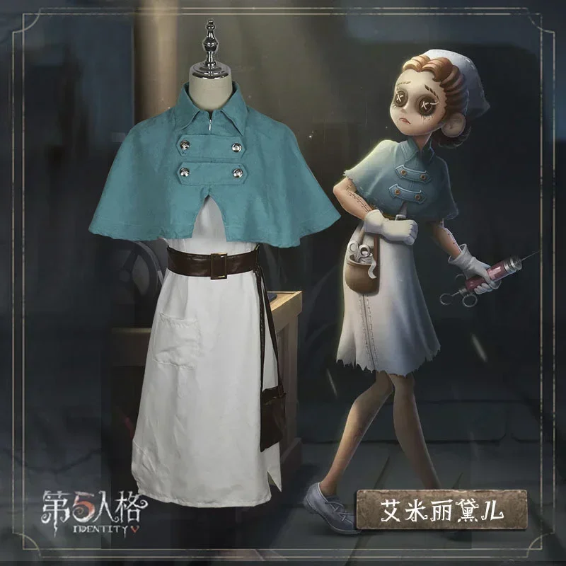 Game Identity V Costume Cosplay Doctor Nurse Emily Dale Quinta Personalità Costume Girl Dotor Dress Halloween Cosplay Women Dress