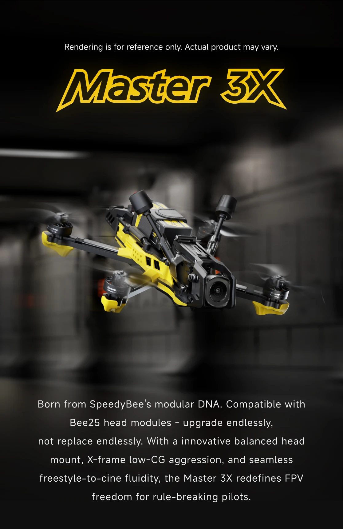 SpeedyBee Master 3X Модульный O4 Pro HD Цифровой видеопередатчик FPV Дрон 1507 3600KV FPV