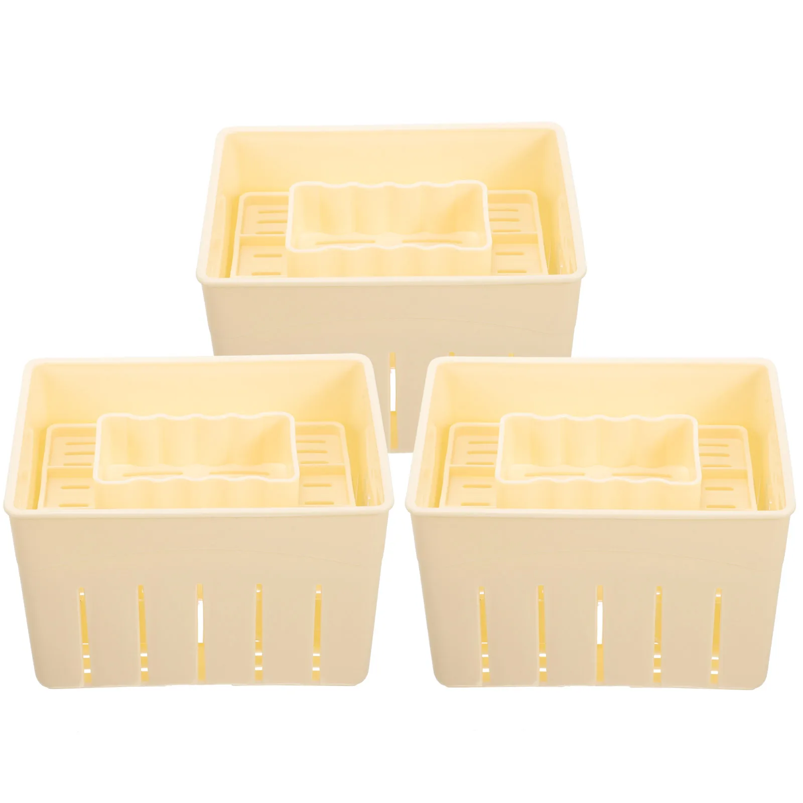 3 Sets Tofu Maker Plastic Tofu Press Mold Cheese Presser Diy Making Tool With Lid Press Mould Maker Mold