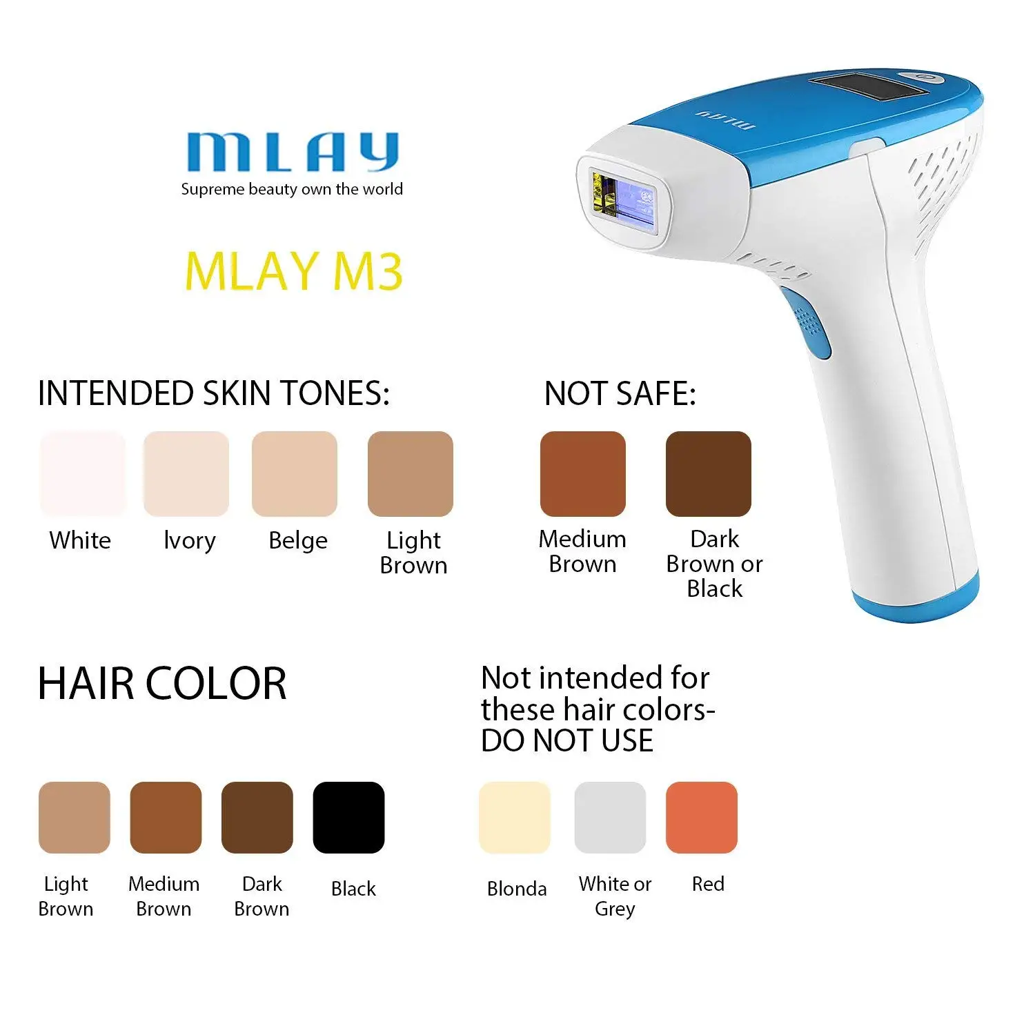 جهاز إزالة الشعر بالليزر MLAY M3، آلة إزالة الشعر...