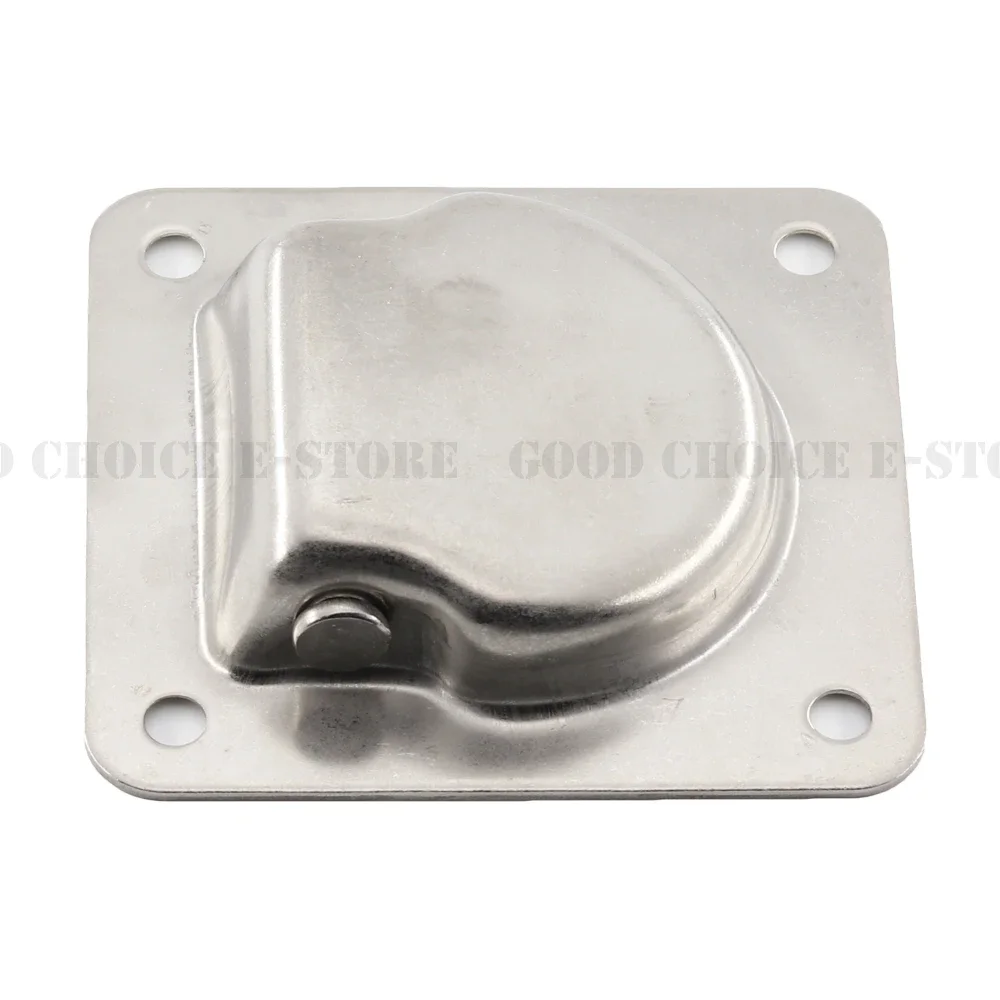 304 Stainless Steel Heavy Duty Recessed Plate Floor Rope Tie-Down Lashing D-Ring Tiedown Anchor with Spring for Trailer Truck