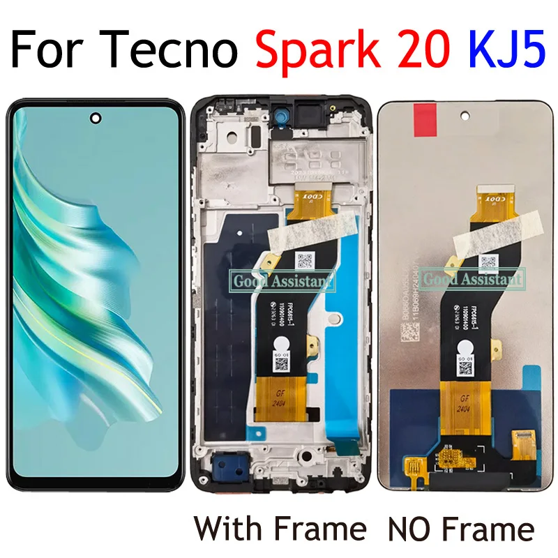 LCD Screen Replacement For Tecno Spark 20 Pro KJ6 - Display Touch Digitizer Assembly