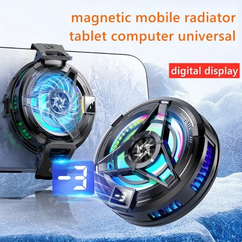 SL17 Magnetic Phones Cooler Back-Clip 2 in 1 Game Cooler Semiconductor Fast Phone Cooling Fan for IOS Android Phone