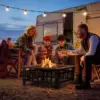 Outdoor Fire Pit, 32 Inch Firepit Table Metal Outdoor Fireplaces with Waterproof Cover for Outside Patio Camping 6