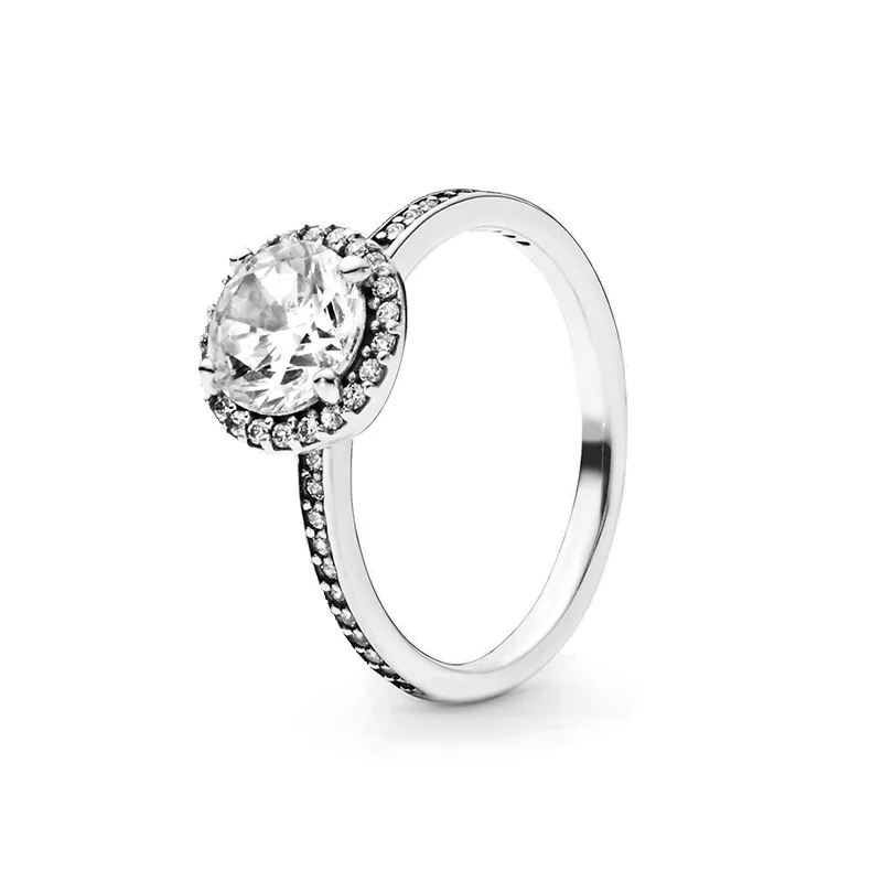 925 Sterling Silver Heart-Shaped Crown Ring Women's Jewelry