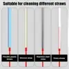 Children Cup Straw Cleaner Set of 2 Silicone Straw Brushes Food Grade Bpa Free Portable Reusable Bendable Extra Long for Straws 3