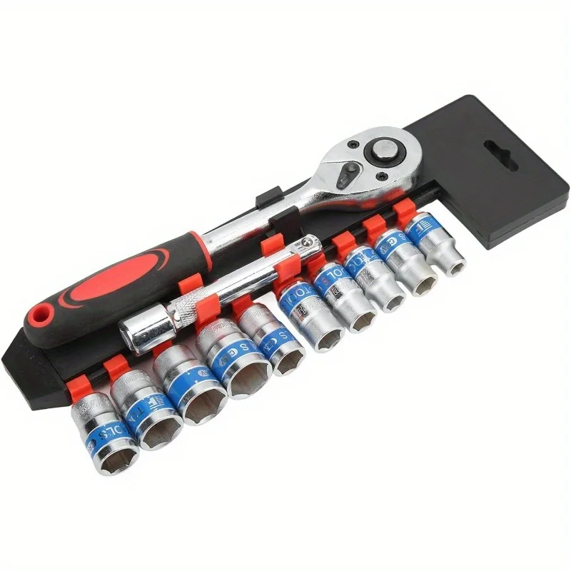 12pcs Socket Wrench Set 1/2 Inch Metric Impact Sockets Ratchet Spanner Complete Tool Kit Professional Garage Repair Tool