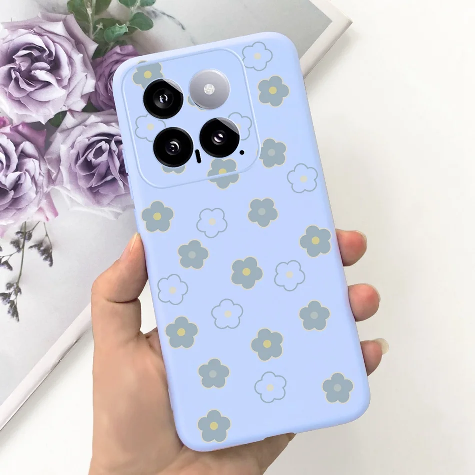 Sunflower Pattern Candy Color Soft Silicone Back Cover