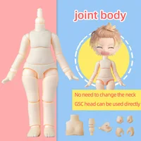 9.6cm 11CM Moveable Joints Doll toys YMY body suitable for GSC head ob11 1/12BJD doll body spherical joint doll toy hand set 1
