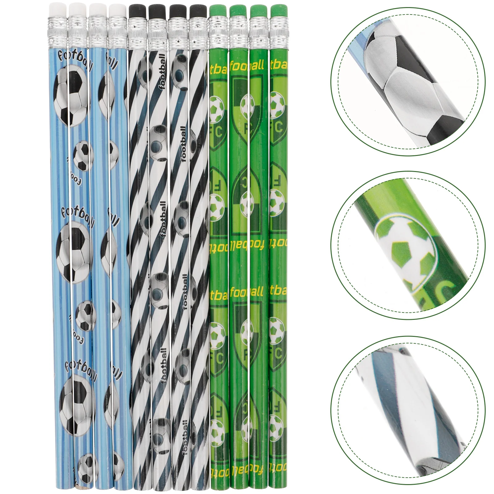 Football Pencil Lead Pencils Sports with Erasers Drafting for Office Drawing Small Erasable Party Wooden
