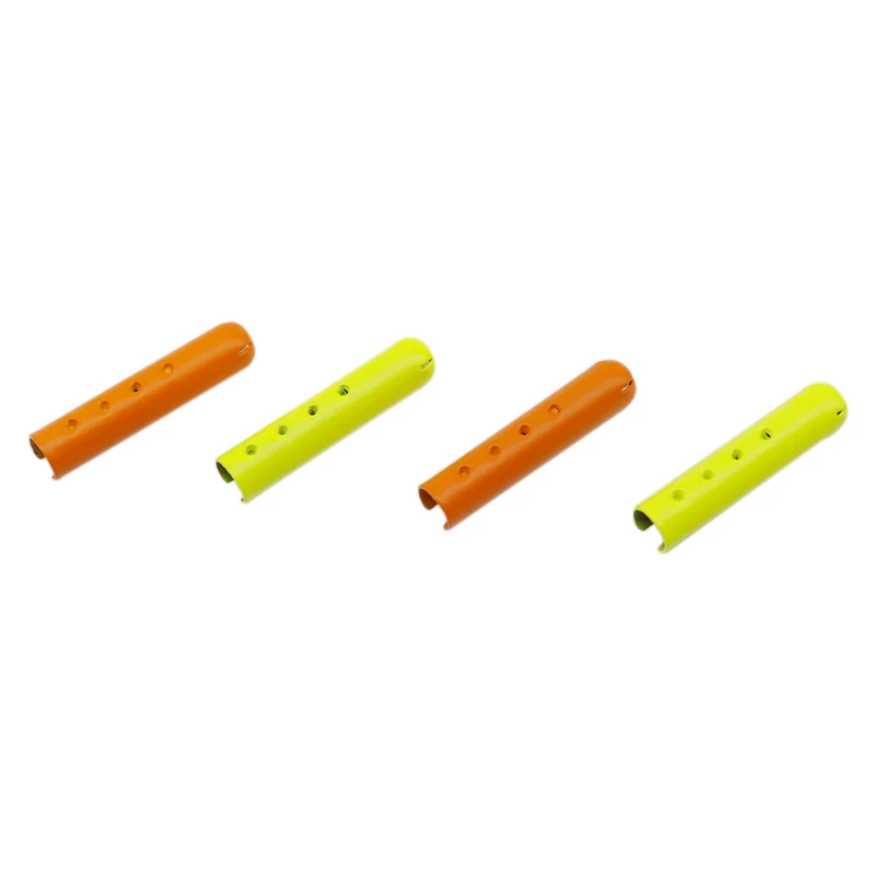 Coolstring Accessories 100Pcs Wholesale 23*4MM Orange/Yellow Skin Feeling Painted Shoelace Metal Aglets Decorations Drop-Shippin