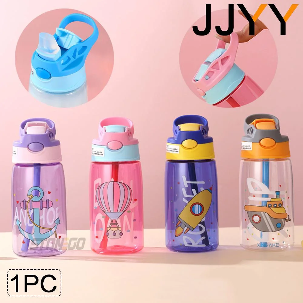 Children'S Water Bottle With Straw And Handle
