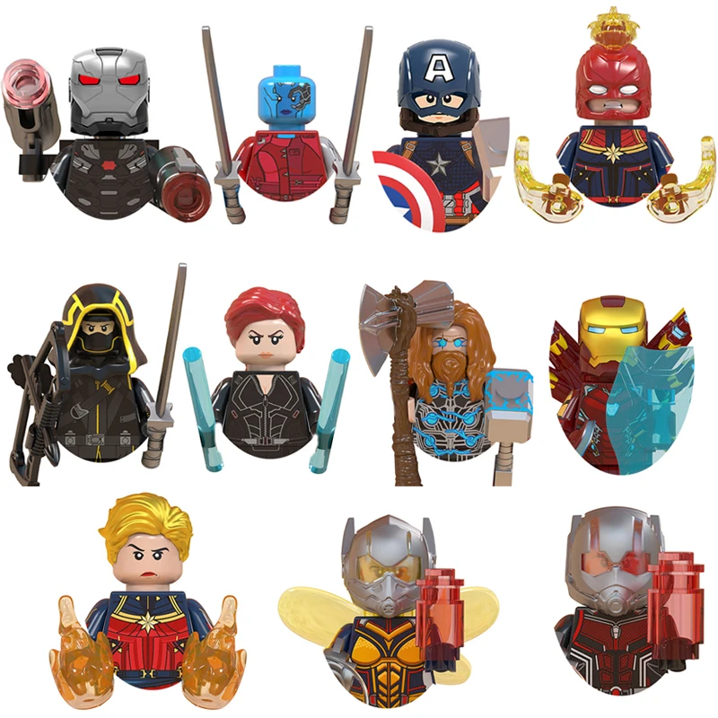 Avengers Alliance Superhero Building Blocks Captain Thor Action Character Model Assembly Toys Regali Di Compleanno Per Bambini