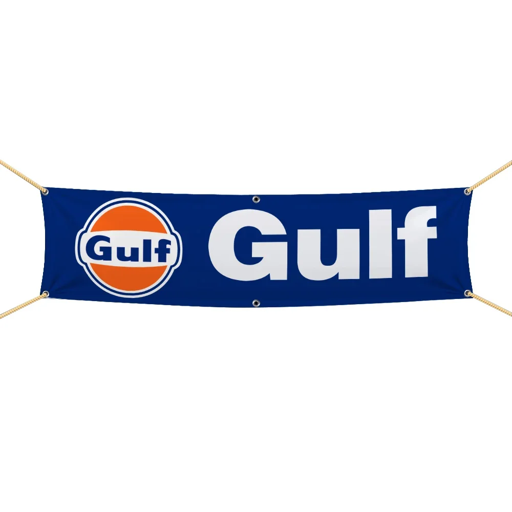 ZXBanner 2x8 Fts  Gulfo Car Polyester Printed Banner  Interior Decoration Tapestry Flag