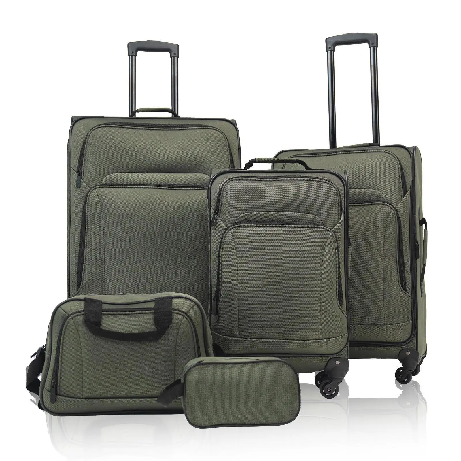 Softside Expandable Suitcase Set 5-piece Lightweight Rolling Luggage for Family Holidays and Business Trips Softside Expandable Suitcase Set 5-piece Lightweight Rolling Luggage for Family Holidays and Business Trips