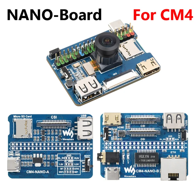 Option CM4-NANO-A/B/C Raspberry Pi CM4/CM5 IO Board computing module super mini and has the same size as the CM4/CM5 core board 1