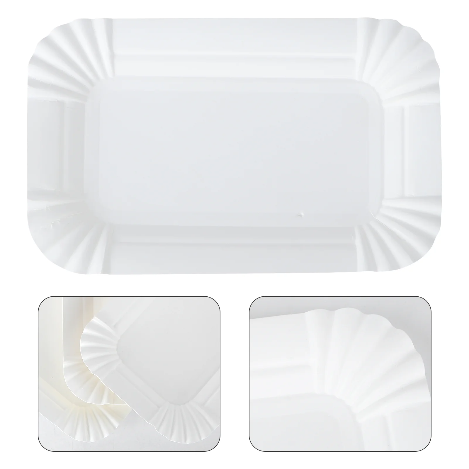 100 PCS Decorations Paper Plate for Cake Dessert Plates Birthday Dinnerware Clear