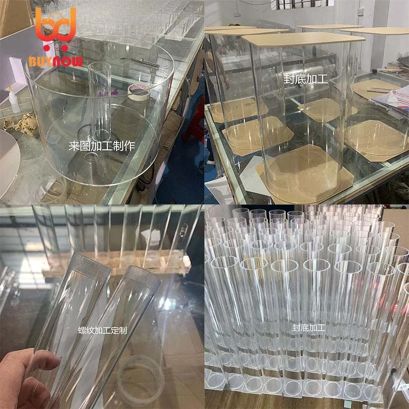 80mm OD x 70mm ID Transparent Round Acrylic Tube Plexiglass PMMA Material Through Pipe 250mm 500mm Length