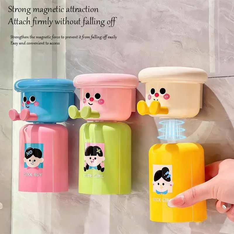 Magnetischer Zahnbürstenhalter Mit Becher Für Das Badezimmer_voghion.com
