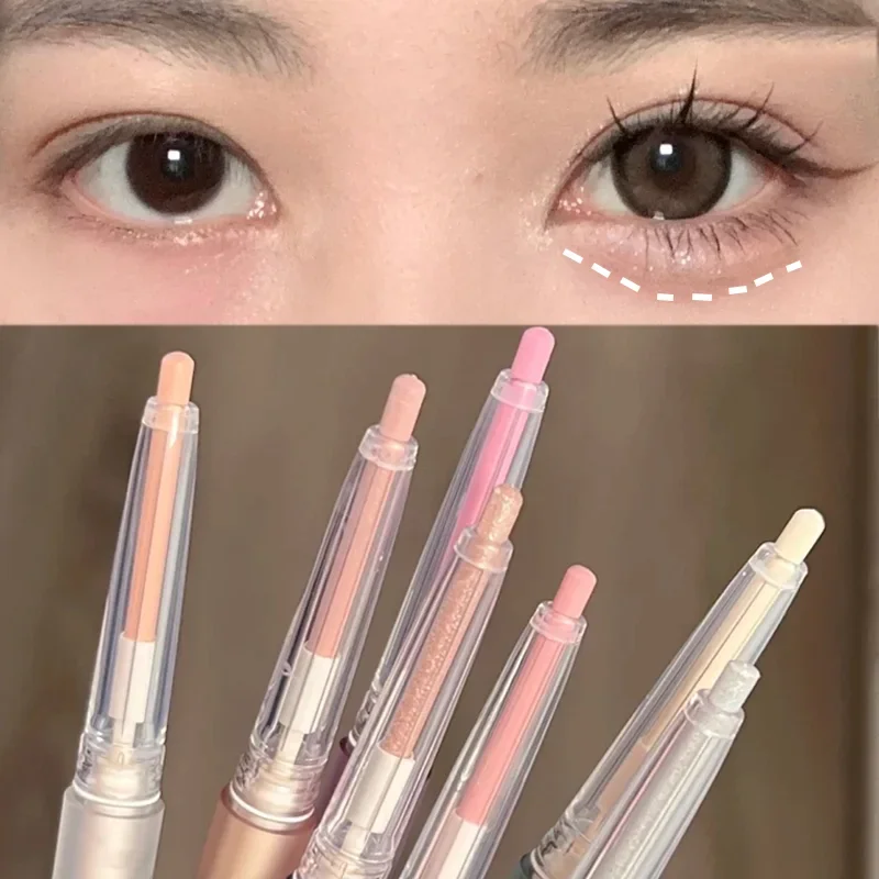 Penna Per Ombretto Opaco Perlescente Diamond Lasting Glitter White Pink Gold Brighten Lasting Silkworm Highlighter Stick Eyes Makeup