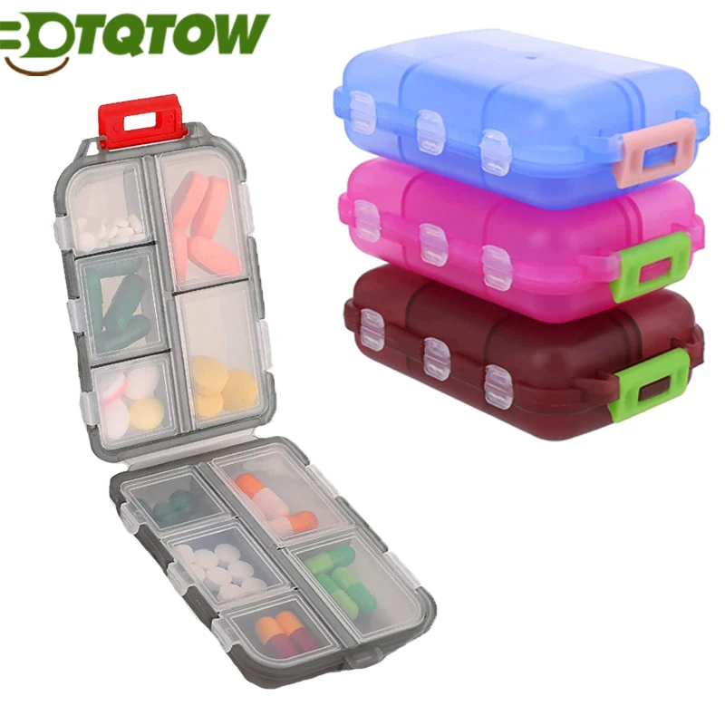 

1PC Pill Case Portable Small Weekly Travel Pill Organizer Portable Pocket Pill Box Dispenser for Vitamin Container Medicine Box