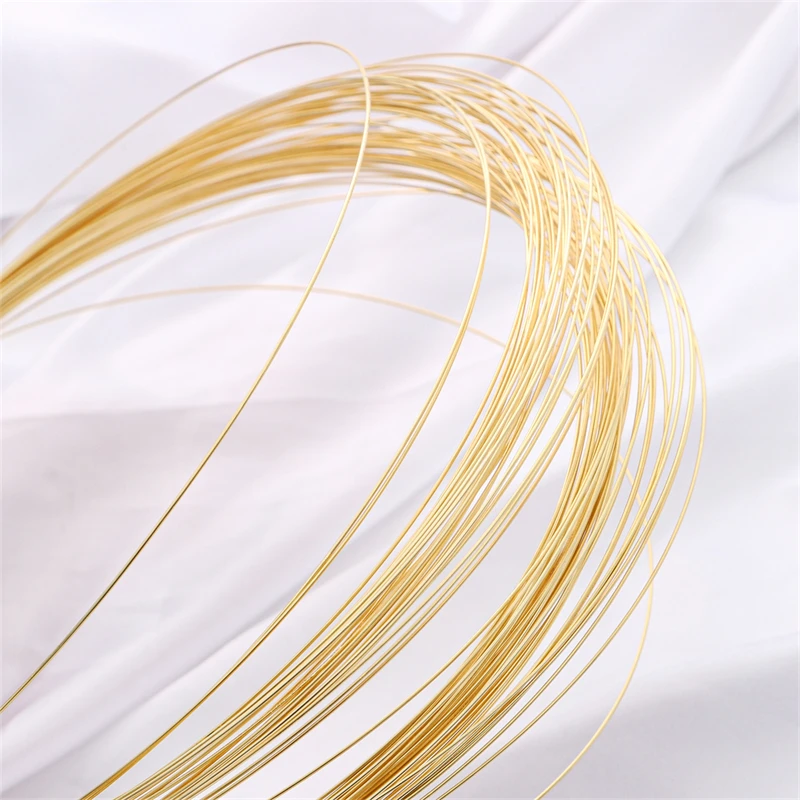 1 Meter Premium Brass Copper Wire - Gold/Silver Plated Beading Wire for Jewelry Crafting & DIY Projects