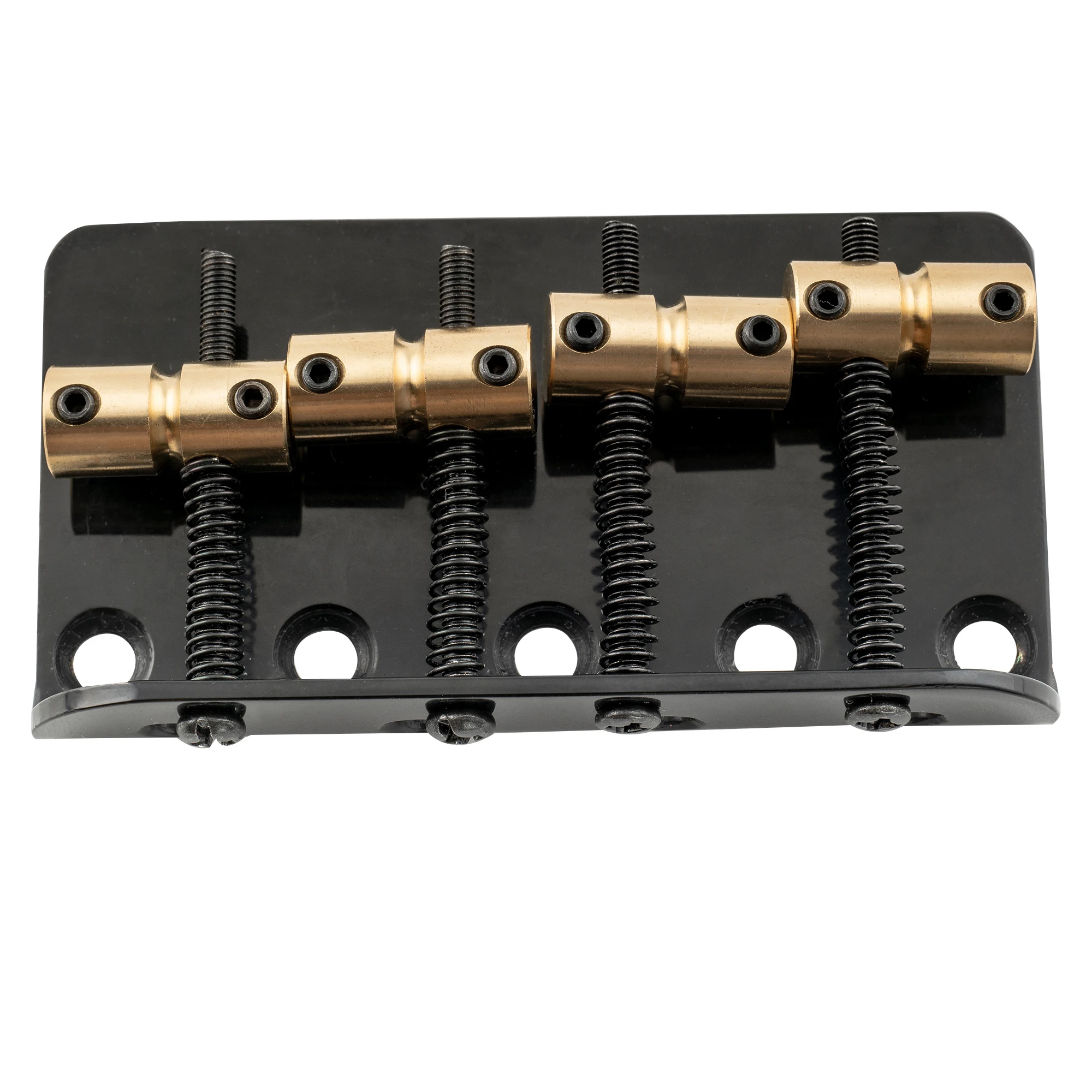 Musiclily Pro 19 mm Saitenabstand, klassische Standard-Bassbrücke mit Toplader und 4-Saiter-Bassbrücke aus Messingsattel und Stahlplatte – Detail 4