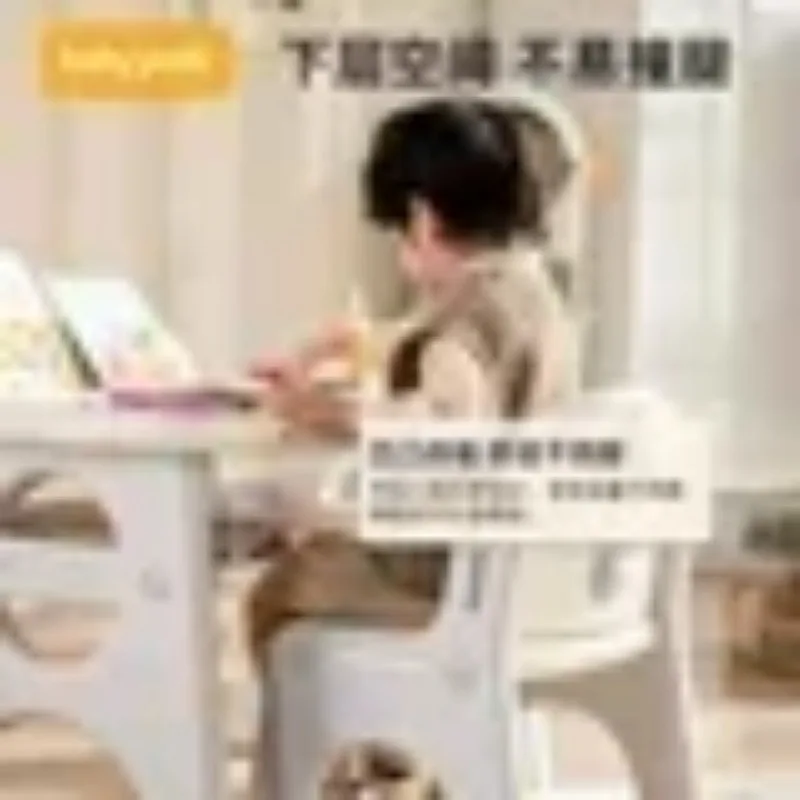 Children's Table and Chair Set Reading Area Small Table Toy Plastic Baby Early Education Game Learning Tabl on sale