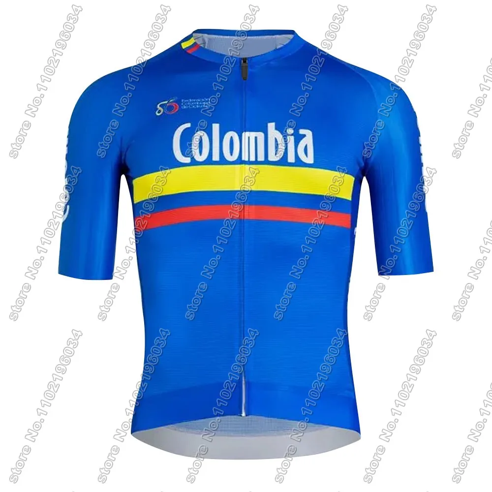 2024 Colombia National Team Cycling Jersey Set Bicycle Clothing Kit Road Bike Shirts Suit Bicycle Bib Shorts MTB Ropa Maillot 2
