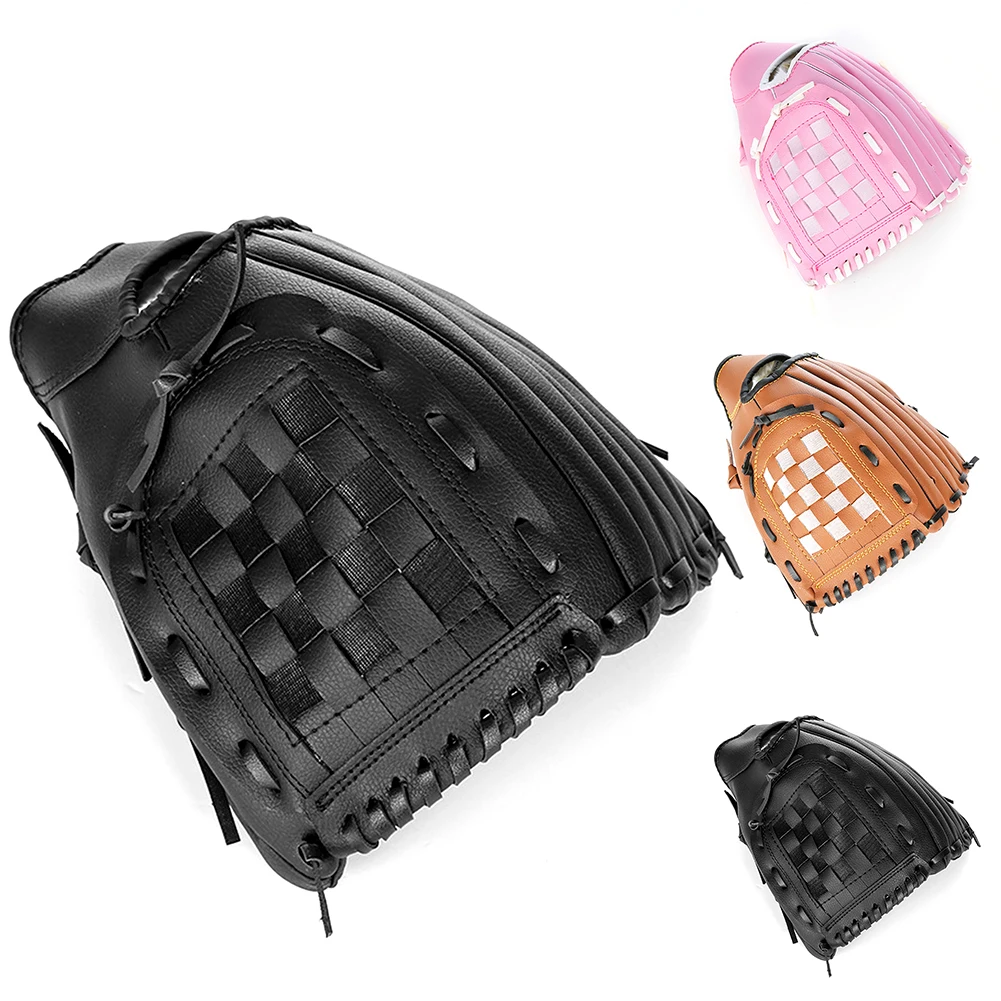 Baseball Glove Softball Glove PVC Imitation Leather Throw Training And Beginner Baseball Mitt Size 9.5"-12.5" For Kids