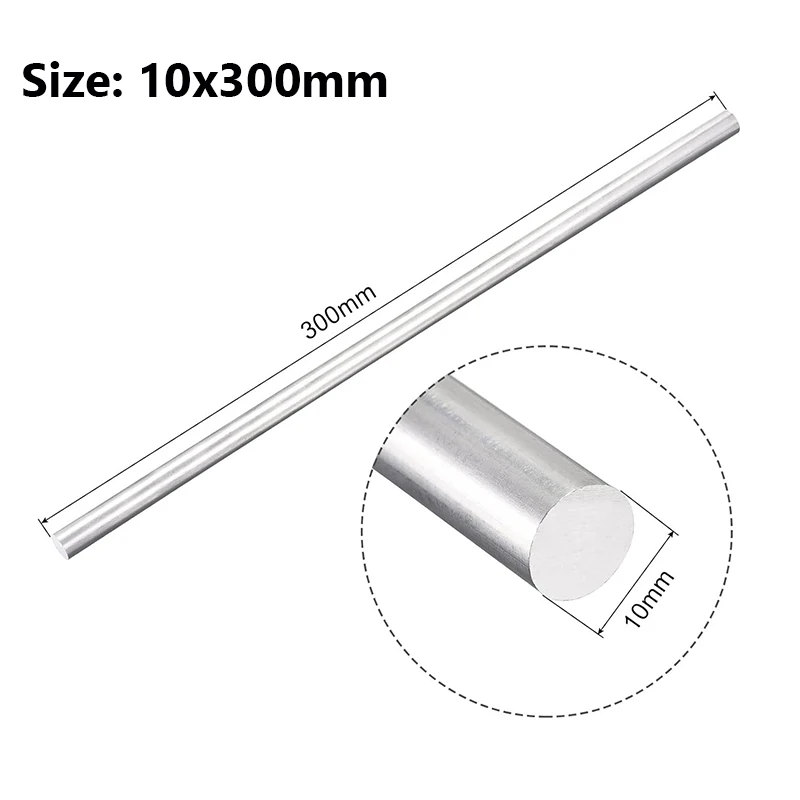 10pcs~1pcs 6061 aluminum rod 2mm~200mm diameter 50mm 100mm 150mm 200mm 300mm 500mm length