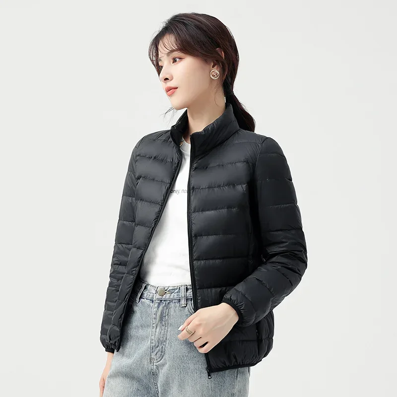 Winter Fluffy Women's Portable Down Jacket  Outdoor Windproof and Versatile Jacket Casual Women's Slim Fit Warm Jacket