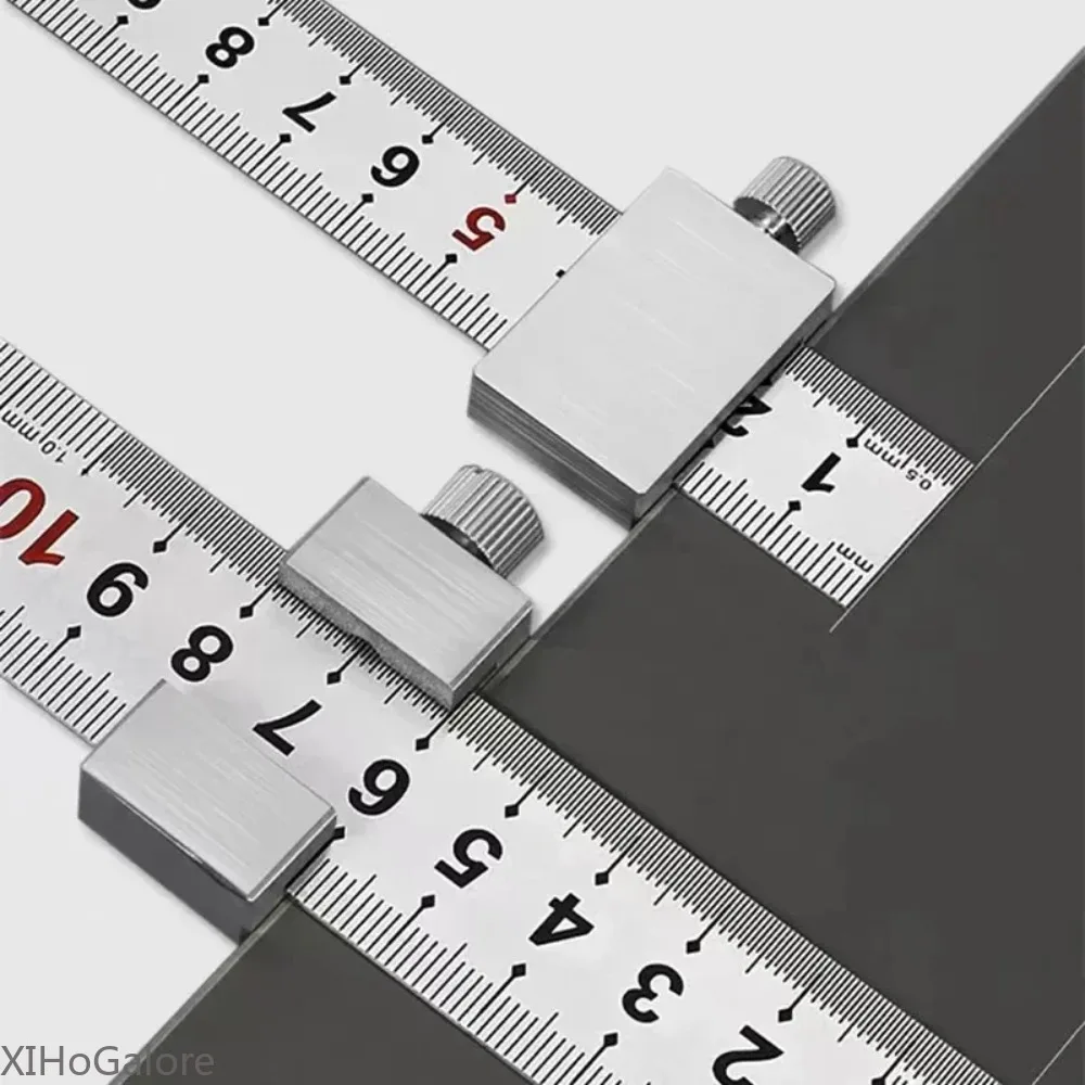 목공 측정 마킹 게이지 목공 도구용 새로운 휴대용 정확한 위치 지정 강철 자 리미트 블록