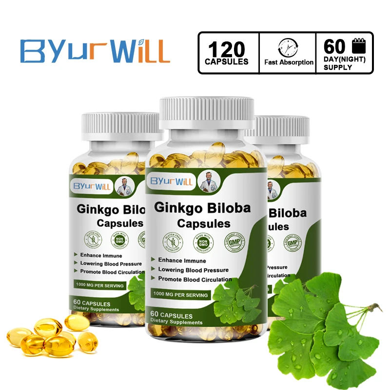 Natural Ginkgo Biloba Supplements ginkgo biloba supplement with Vitamin B1/B2/B12 for Brain Health