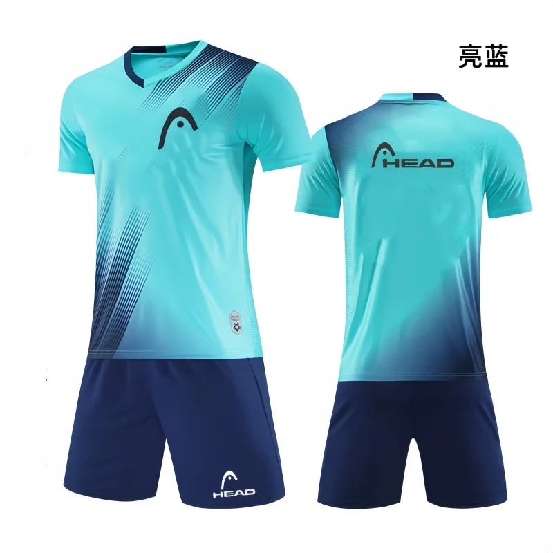 Men Sports Suit HEAD Men's T-shirt And Shorts Set Summer Men's Tennis Short Sleeve T-shirt Stylish And Comfortable Badminton Training Shorts men sports suit
