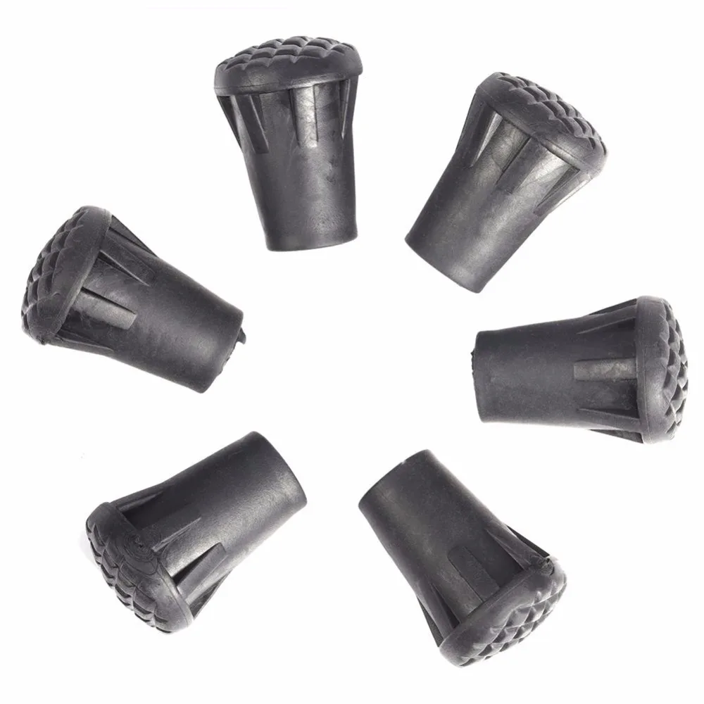 6Pcs Pole Rubber Tip 33mm Walking Stick Tips End Caps Nordic Walk Stick Cane Cover Protector Replacement 3