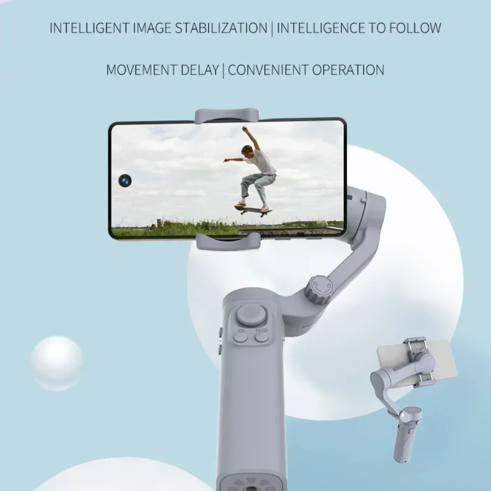 3-Axis Handheld Gimbal Foldable Mobile Phone Stabilizer With APP Anti Shake Outdoor Video Record For Android iOS Face Tracking