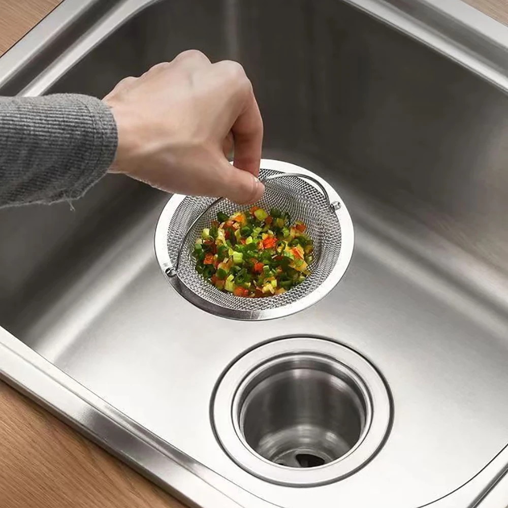 Kitchen Sink Filter Sink Filter Sink Strainer Kitchen Sink Strainer Hair Drain Catcher 1Pc Stainless Steel Kitchen Sink Filter Kitchen Garbage Food Residue Dishsink Filter Bathroom Hair Catcher Bathtub