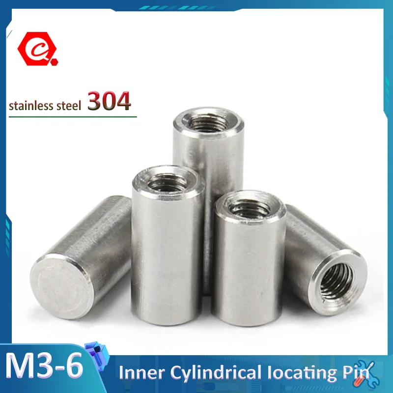 M3M6304StainlessSteelParallelPinsWithInternalThreadSingleHoleLocatingDowelPin