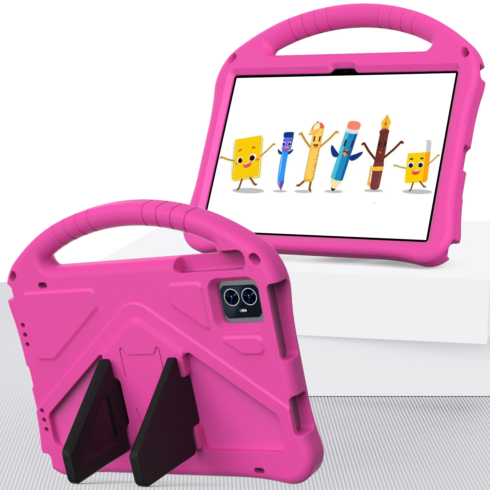 Kids Safety Shockproof EVA Foam Tablet Case with Rear Kickstand - Portable Cover