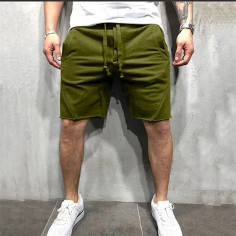 Men's Fitness Pants Running Shorts Casual Sport Training Cross-Border Bestseller Solid Color Leisure Active Wish