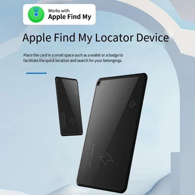 Wallet Tracker Card Wireless Charging Tracking Location Gps Locator Smart Tag For Iphone Apple Device Find My Airtag GPS Locator