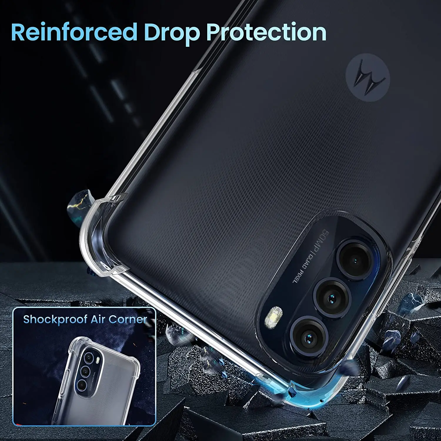 Crystal Clear Shockproof Durable Flexible TPU Phone Case Cover