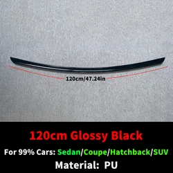 Universal Rear Spoiler Wing for Sedans, Coupes, Hatchbacks, and SUVs - Car Tuning Accessory (120cm Glossy Black)