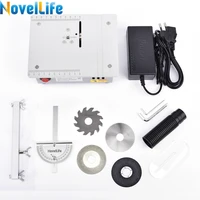 Mini Table Saw Small Woodworking Electric Bench Saw Handmade DIY Hobby Model Crafts Cutting Tool 775 Motor 96W 63mm HSS Blade R1 2