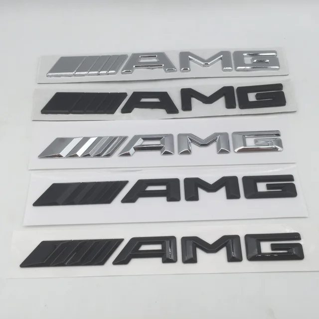 1 pièce Emblème 3D ABS pour voiture AMG, autocollant de style pour aile latérale et coffre arrière, accessoires automobiles 1