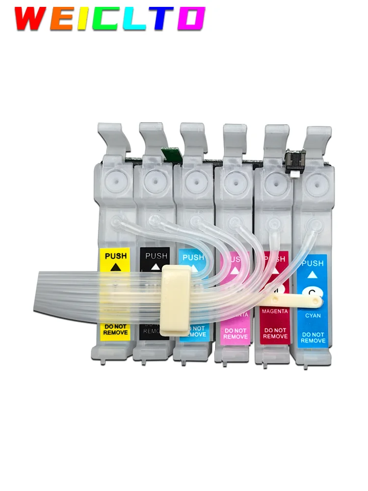 엡손 TX700 TX800 TX710W TX650 TX810FW TX820FWD RX615 R270 R290 T50 T59 프린터용 ARC 칩 포함 T0821N 82N 빈 CISS 시스템