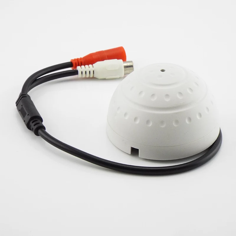 Microphone Sound Monitor DC 12V CCTV Camera Microphone Pickup Dome Type Collector Low Noise High Sensitivity Recorder Security Surveillance Sound Capture