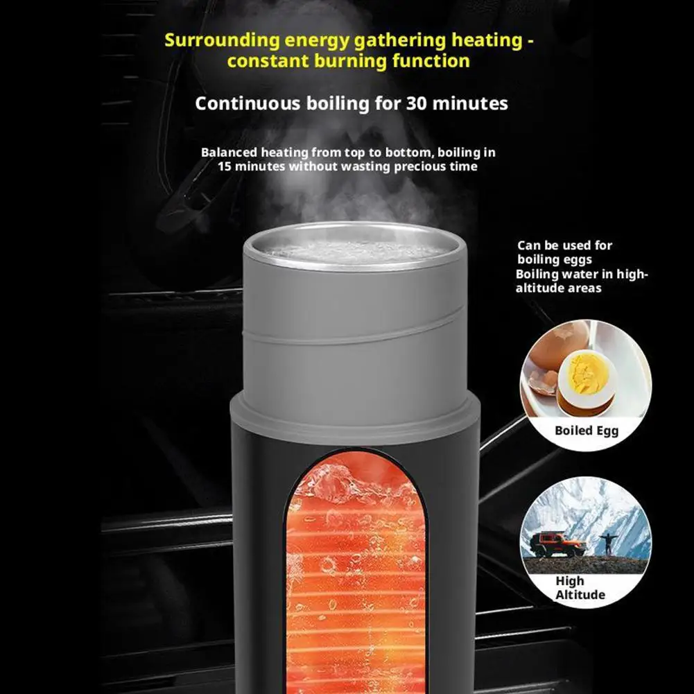 Stainless Steel Car Electric Kettle with Smart Temperature Control