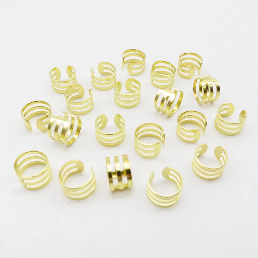 Hair Braid Accessories 100pcs adjustable viking hair dread Braids dreadlock beard Beads cuffs clips for Hair women men accessories